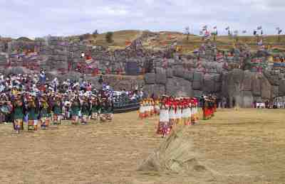 Inti Rayma Procession at Sacsayhuaman